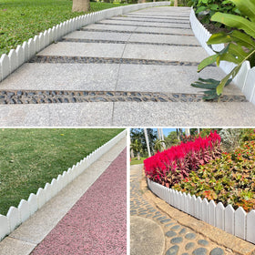 ARRYNTHEON garden-bed edging used to create tidy flower borders.