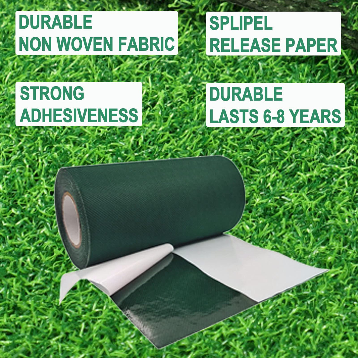 Sunlit surface showing ARRYNTHEON Turf Tape UV and waterproof features.