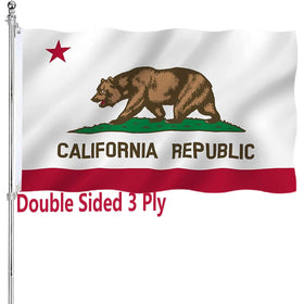 ARSOF California flag doublesided 3x5 shows vivid colors visible from both sides.