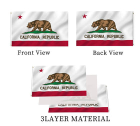 ARSOF California flag heavy-duty header with oxford fabric resists fraying.
