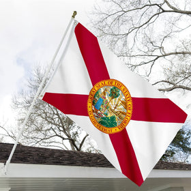 ARSOF Florida flag with brass grommets supports easy mounting outdoors.