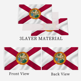 ARSOF Florida flag durable canvas header provides long-lasting hanging.