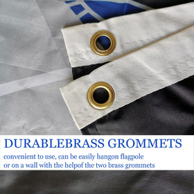 ARSOF Space Force flag with brass grommets for durable hanging.