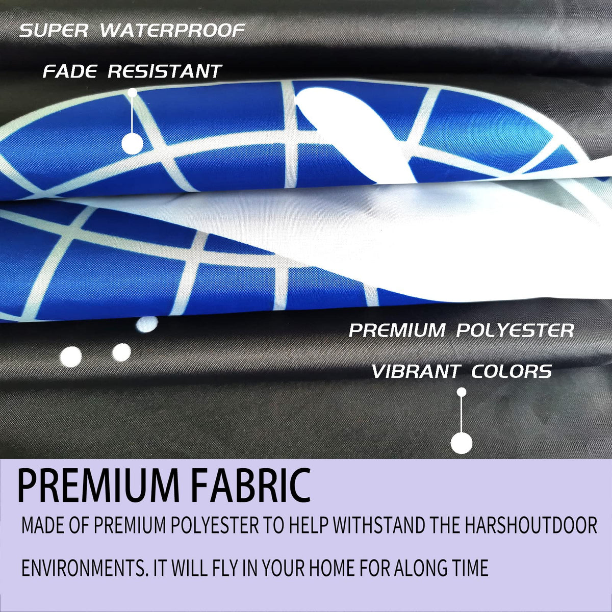 ARSOF Space Force flag double-stitched edges prevent fraying in windy conditions.