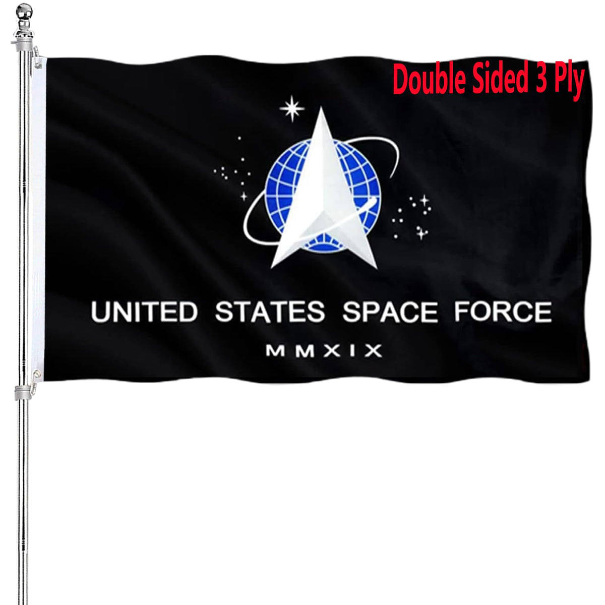 ARSOF Space Force flag front view with vibrant colors for outdoor display.