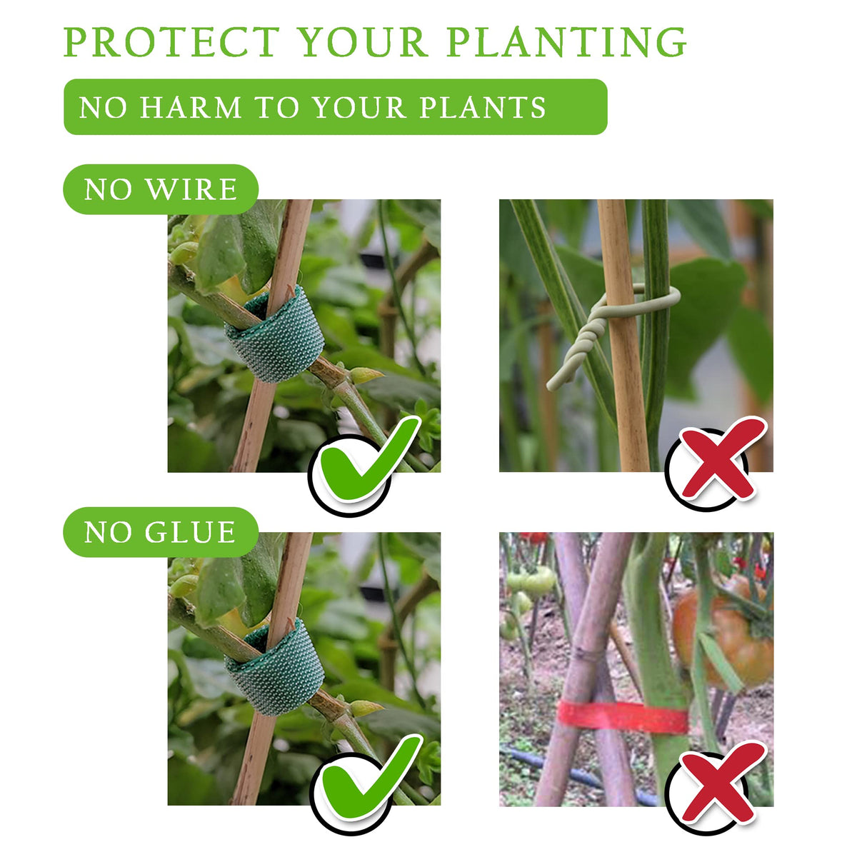 ArtFamy Green Garden Ties are reusable and eco-friendly for gardening.