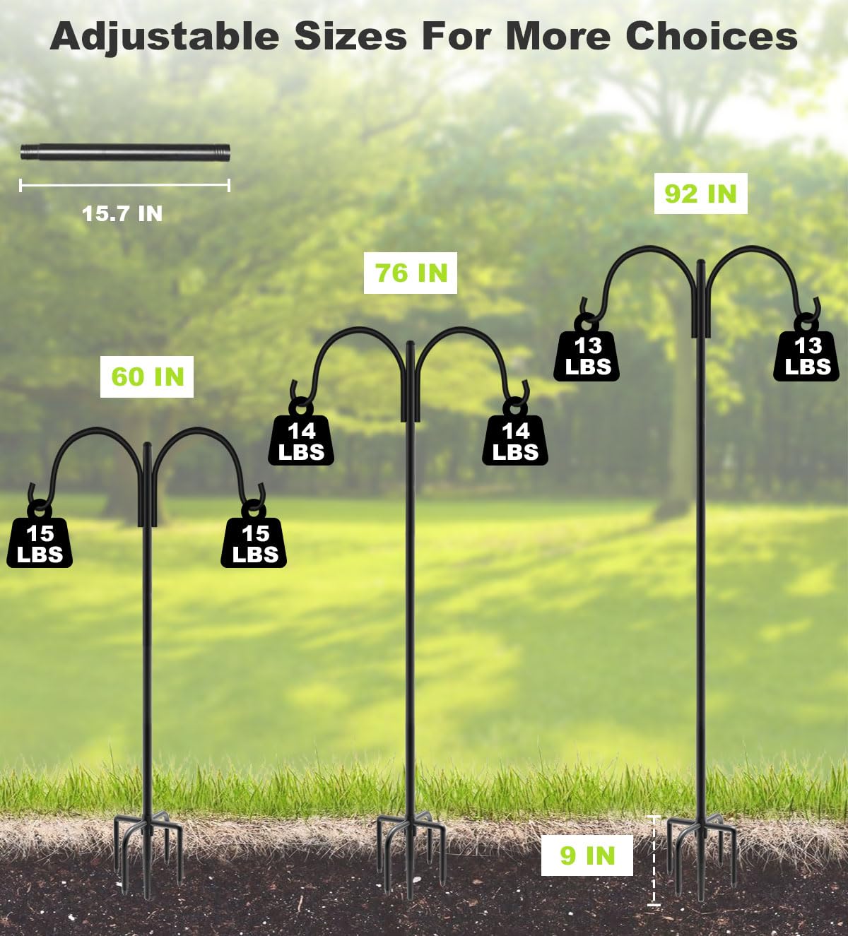 Artibear adjustable height with extensions supports 44 to 60 inches