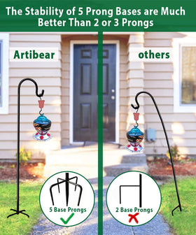 Artibear heavy-duty steel construction with black finish resists weather.