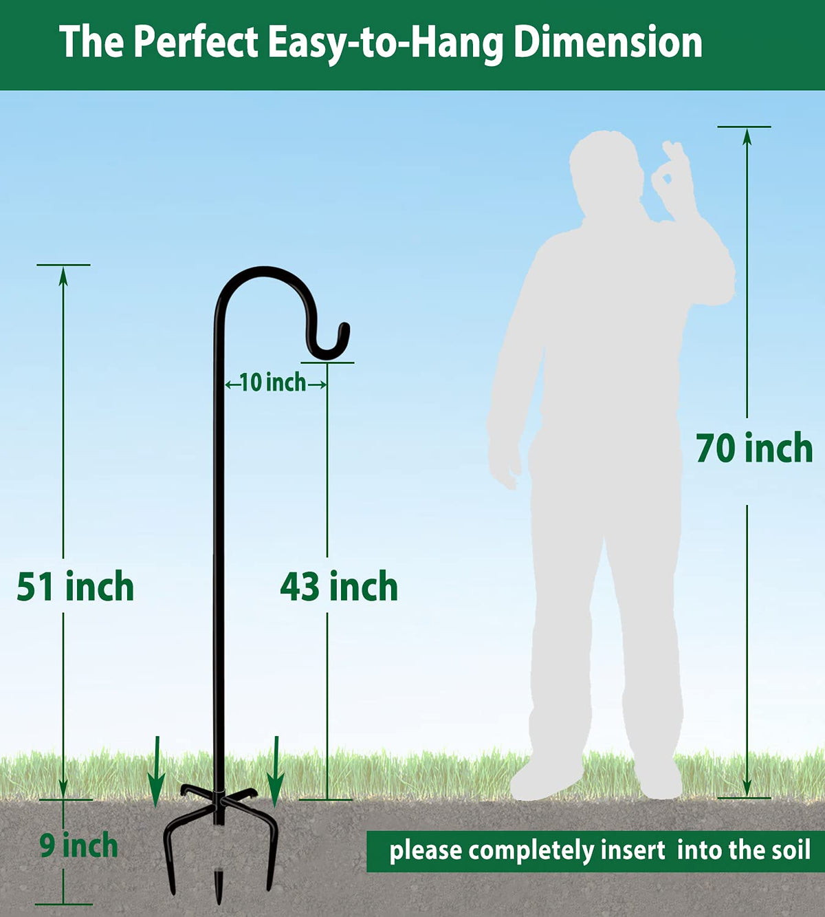 Artibear powder-coated pole adds durability and a clean look outdoors.