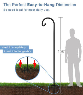 Easy assembly with Artigarden shepherd hook and included components