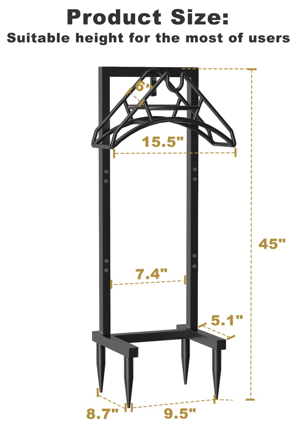 Artigarden heavy-duty reel stand with dual tubes for stable outdoor storage.