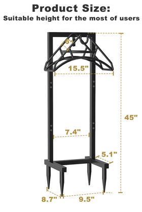 Artigarden heavy-duty reel stand with dual tubes for stable outdoor storage.