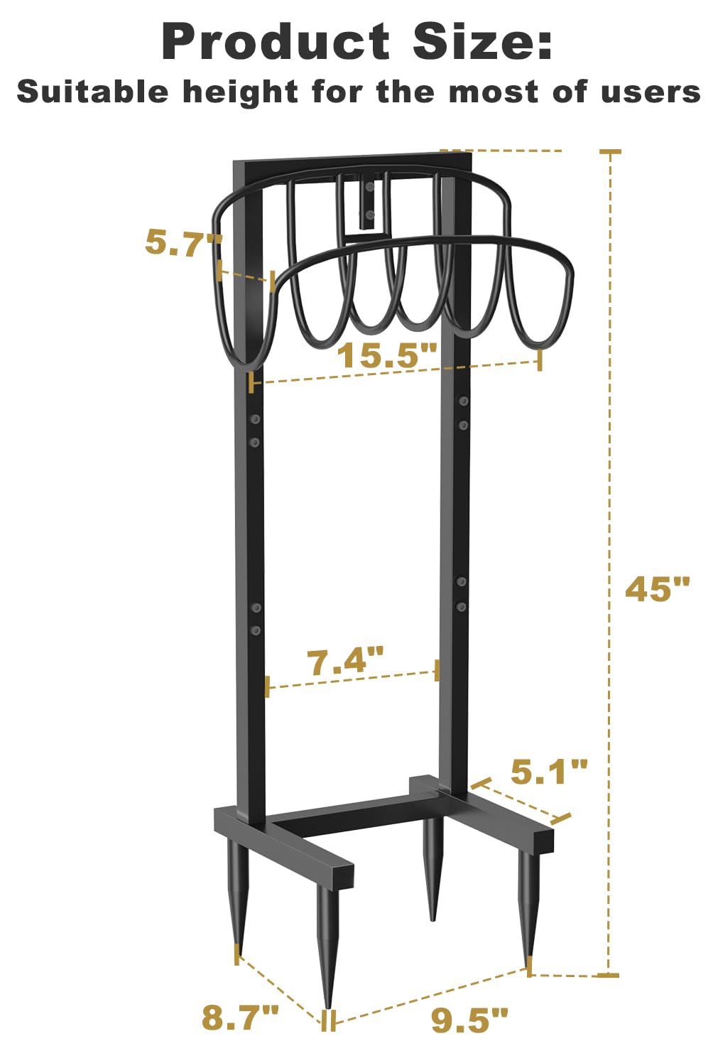 Artigarden stable dual-tube design distributes weight evenly for outdoor use.