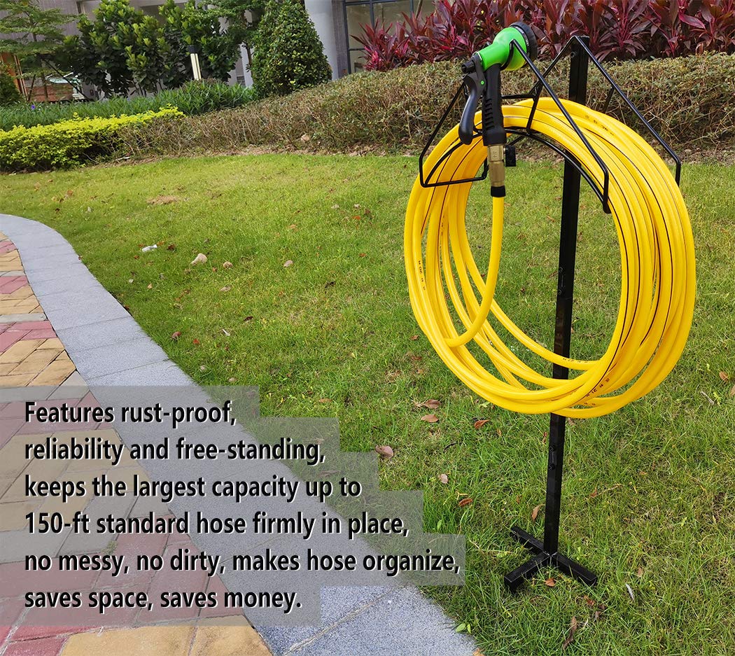 Artigarden hose holder stand assembled, easy setup without wall mounting.