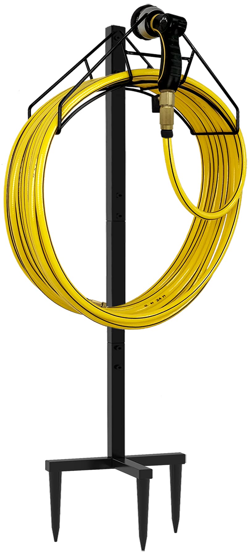 Artigarden hose holder stand, front view, sturdy rust-resistant outdoor organizer.