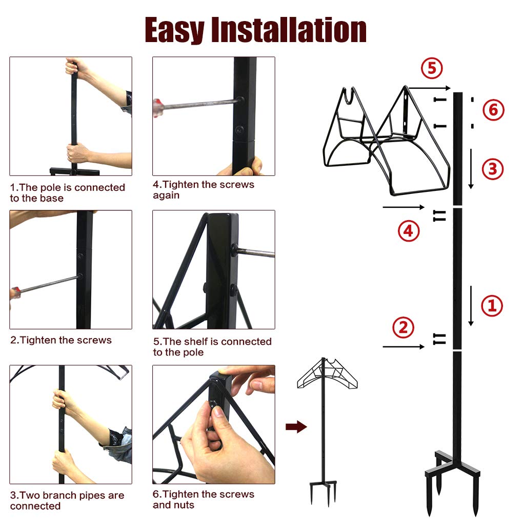 Artigarden hose holder stand stored indoors, protects against elements.
