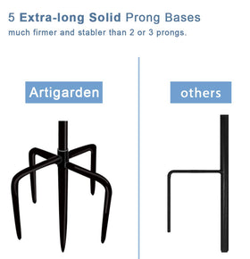 Artigarden matte-black hanging stand for lanterns, feeders, and seasonal decor.