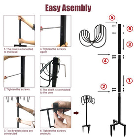 Artigarden outdoor garden organizer stands independently for any yard.