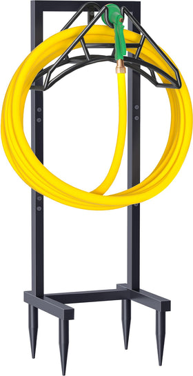 Artigarden four-pronged hose holder keeps hoses organized and off the ground.