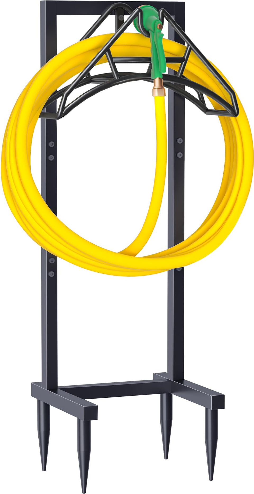 Artigarden four-pronged hose holder keeps hoses organized and off the ground.