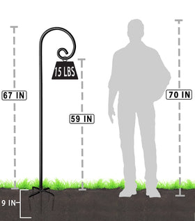 Artigarden adjustable height shepherd hook for flexible display heights.