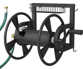 Artigarden outdoor hose reel on wall for easy garden watering and neat storage.