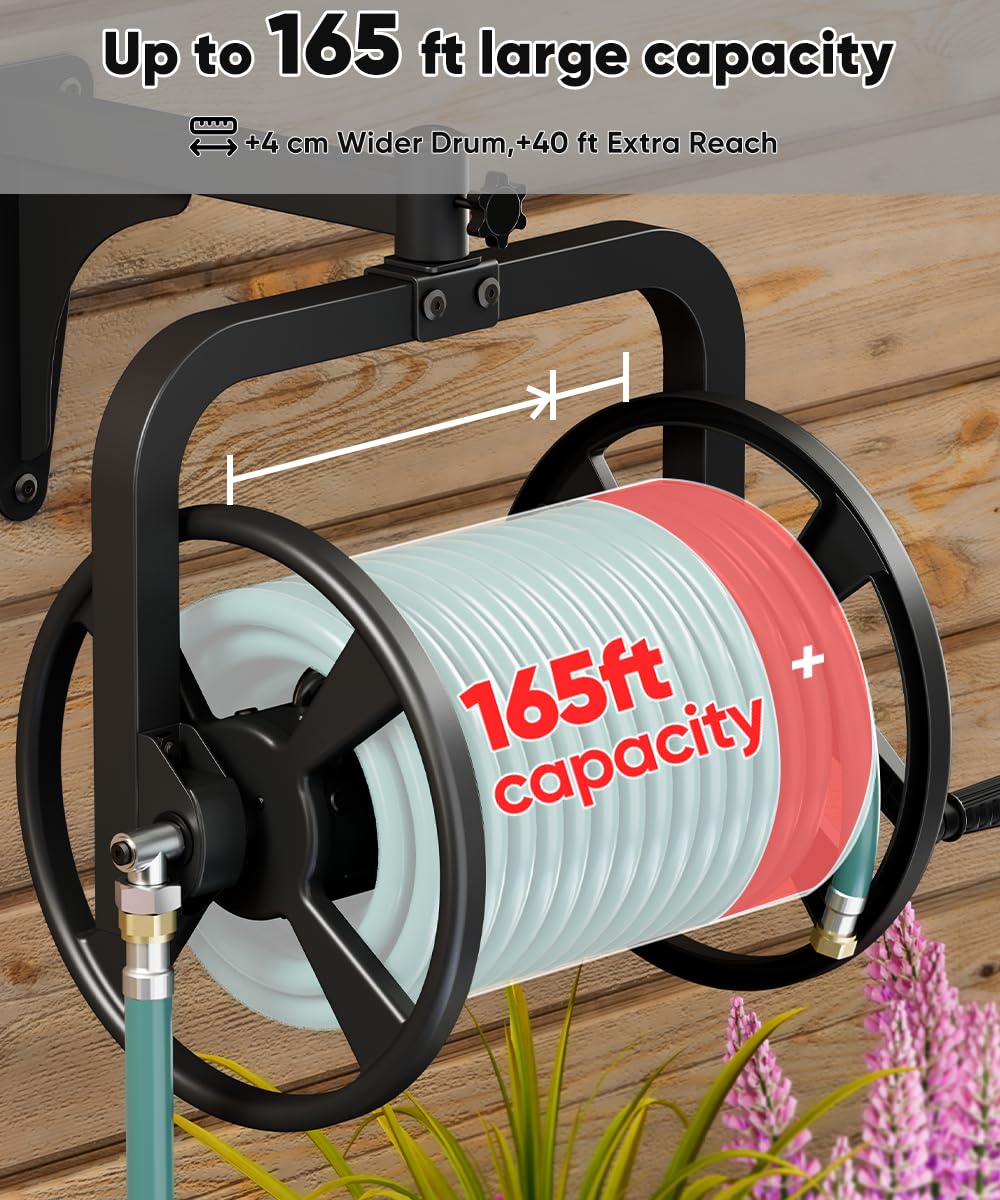 Artigarden rotating 360° reel featuring metal construction for outdoor reliability.