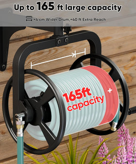 Artigarden rotating 360° reel featuring metal construction for outdoor reliability.
