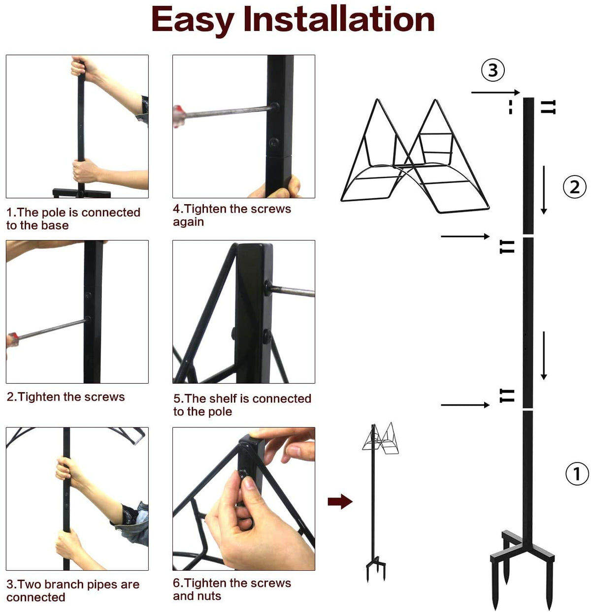 Artigarden rustproof hose holder stores outdoors or indoors to extend life
