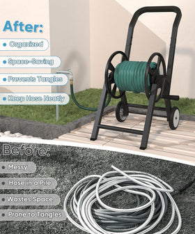 Artigarden smooth winding system reduces tangles during watering.