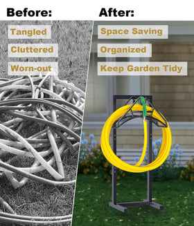 Artigarden tangle-free storage prevents kinks and prolongs hose life.
