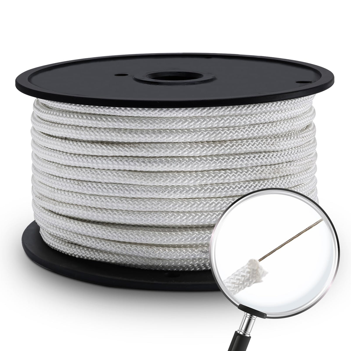 Artilife flag pole rope on a spool enables quick, tangle-free setup.