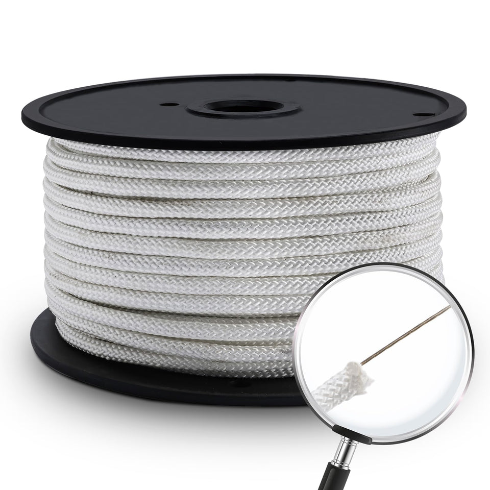 Artilife flag pole rope on a spool enables quick, tangle-free setup.