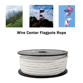 Artilife steel center-core rope adds strength for flagpole use.