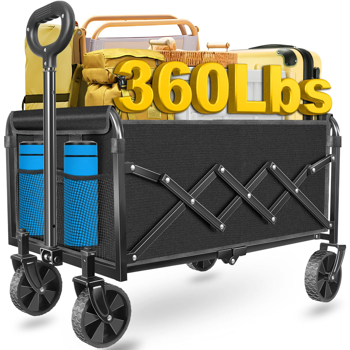 ARTIST'S DREAM foldable wagon with wheels for easy load and transport