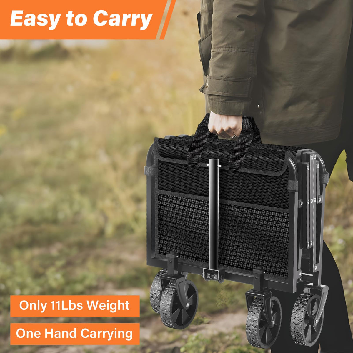 ARTIST'S DREAM reliable wheels ease hauling camping gear on pavement