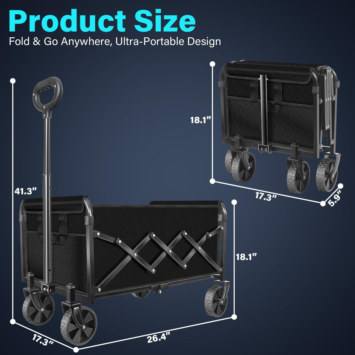 ARTIST'S DREAM folding wagon compact storage for road trips
