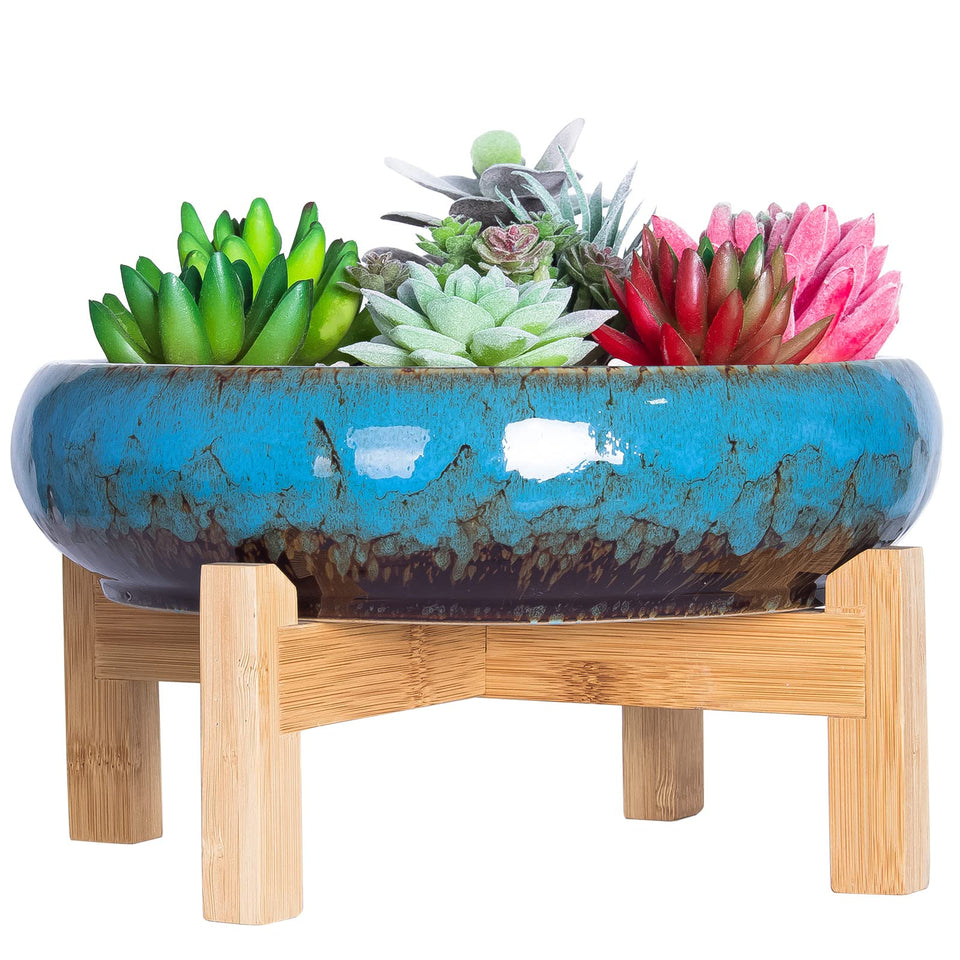 ARTKETTY 10-inch ceramic succulent pot ready for stylish indoor display