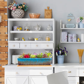 ARTKETTY succulent pots blue—gift-ready decor for plant lovers