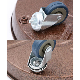 ARTLINE plant stand with lockable wheels for stable repositioning.