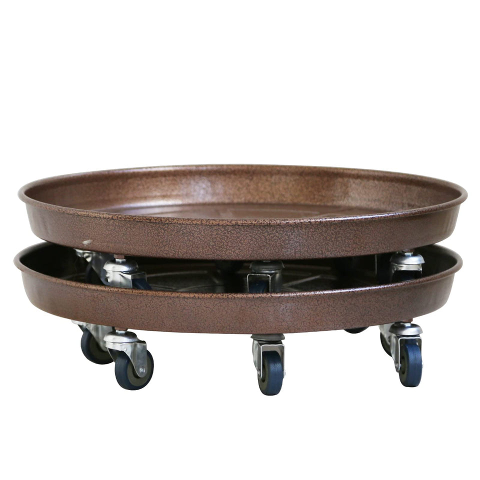 ARTLINE round plant stand with wheels enables easy indoor mobility.