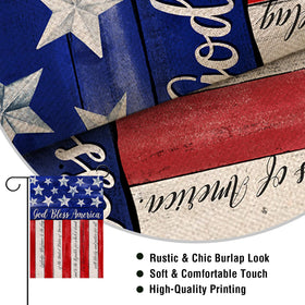 Artofy burlap texture flag; durable outdoor use with fade-resistant colors.