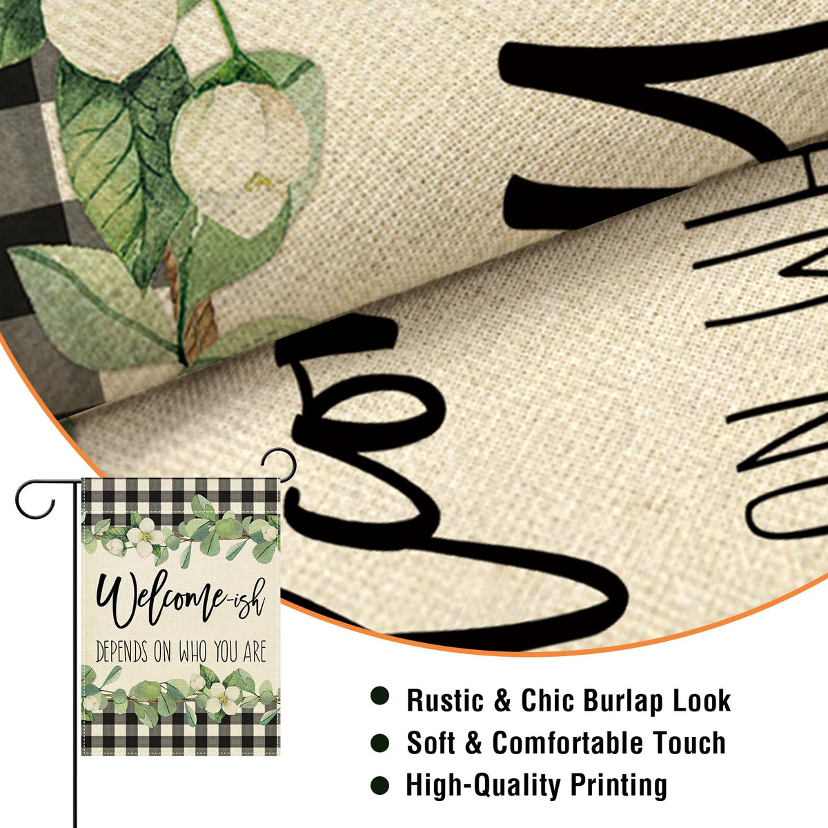 Artofy colorfast dye keeps vivid colors on burlap material.