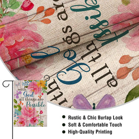 Artofy inspirational-butterfly-flag highlights seasonal charm for patio décor.