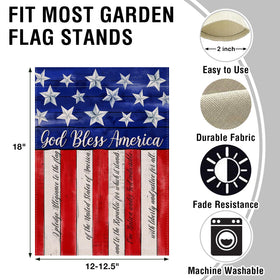 Artofy patriotic flag 12x18; double-sided colors for yard display.