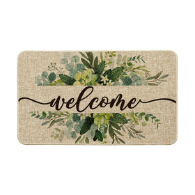 Artoid Mode artful porch mat boosts home welcome without overwhelming space.