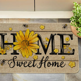 Artoid Mode bee motif doormat ideal for indoor outdoor use.