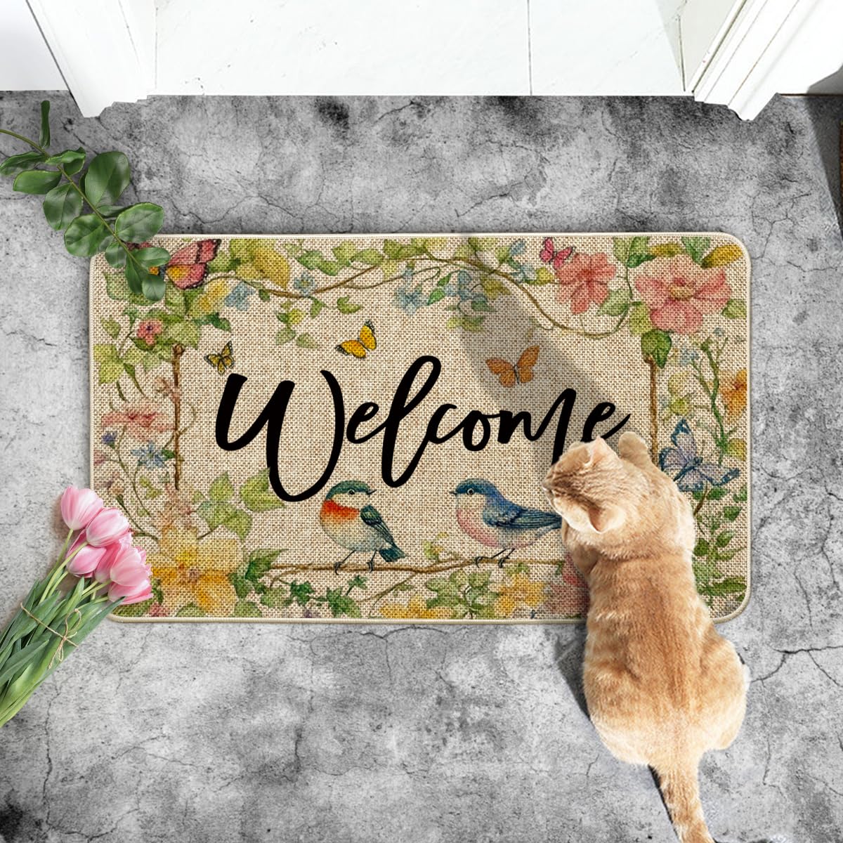 Artoid Mode low-profile 0-25 inch doormat fits beneath doors smoothly.
