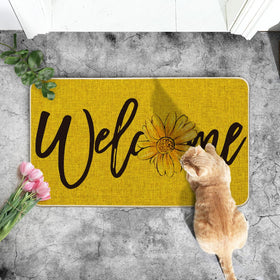 Artoid Mode low-profile 17x29 door mat sunflower