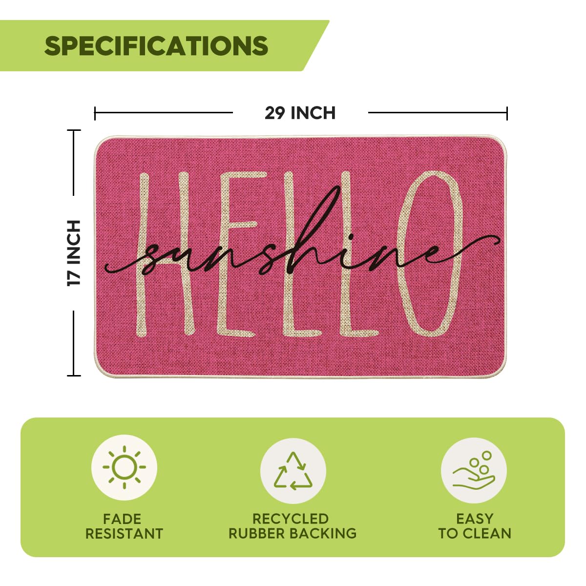 Vibrant pink Hello Sunshine pattern adds cheerful curb appeal